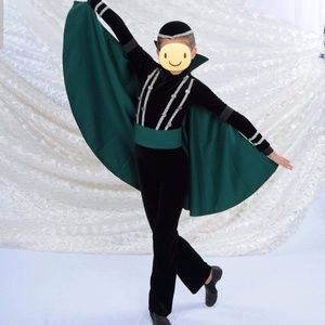 Custom talent wear jumpsuit with cape and hat